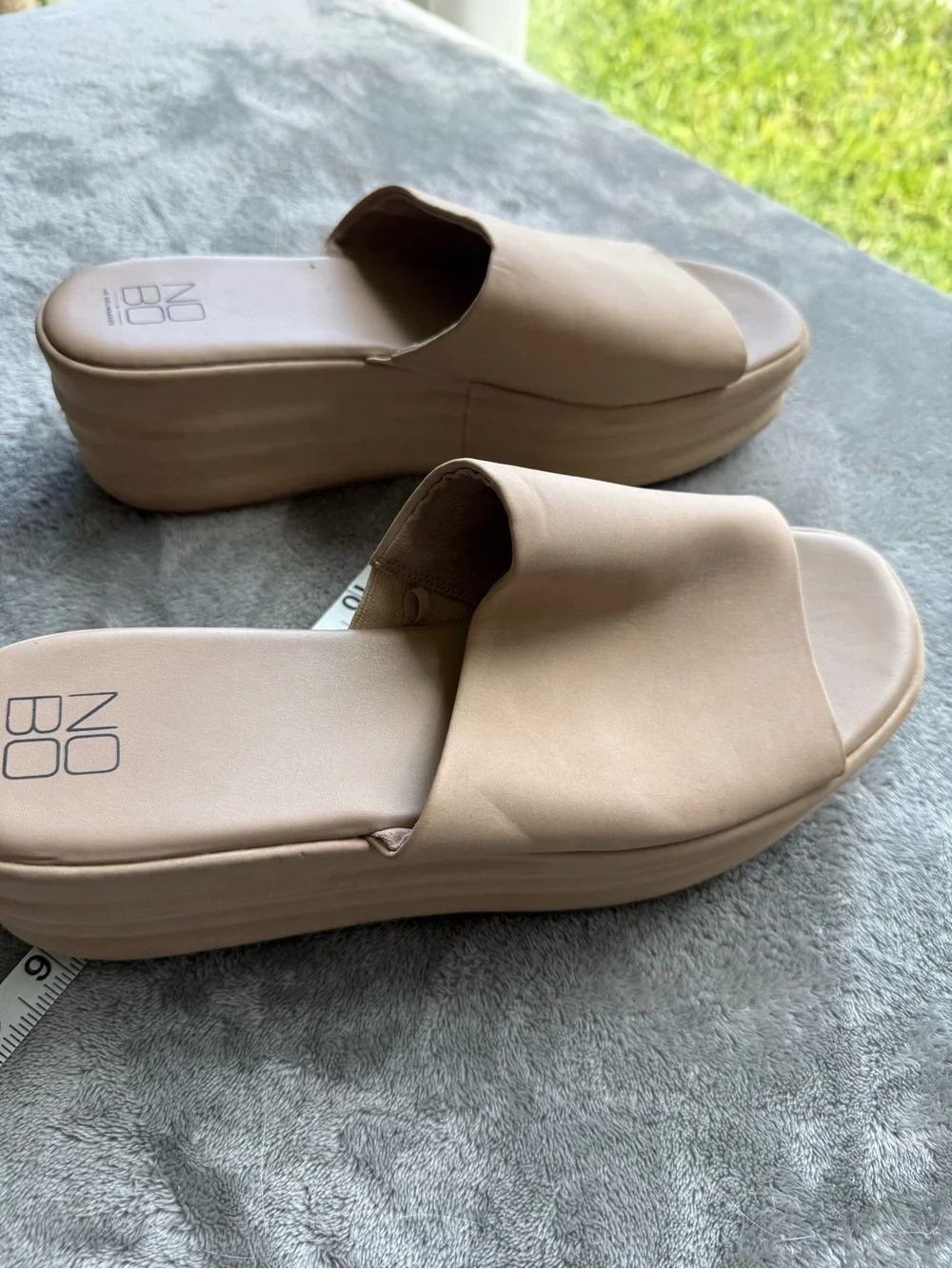 No Boundaries Nude Slide Sandals